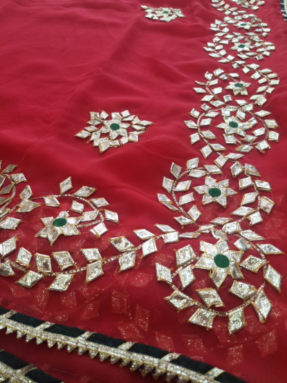 Kachi Gota Work Party Wear Saree - Image 4