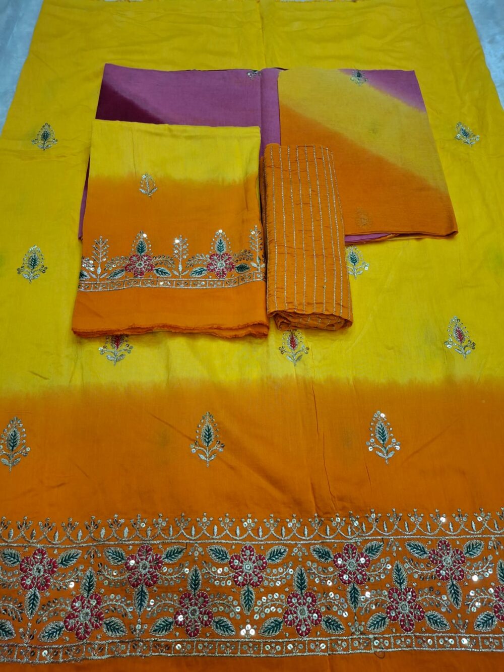🌸 Cotton Rajputi Boutique Poshak | Two-Dye Don | Coding Work | Magji Included | With Jod & Sharbati Odna 🌸 - Image 3
