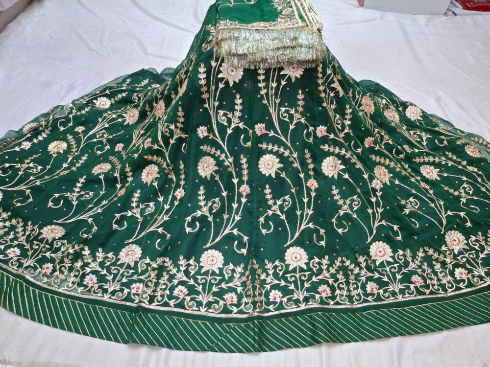 🌸 Full Heavy Work I Half Pure Rajputi Poshak 🌸 - Image 9