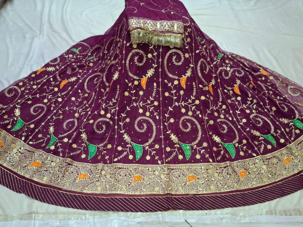 🌸 Full Heavy Work I Half Pure Rajputi Poshak 🌸 - Image 8