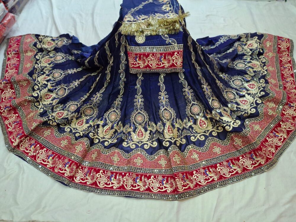 ** | Elegant Vintage Lehenga Poshak | ** - Image 3