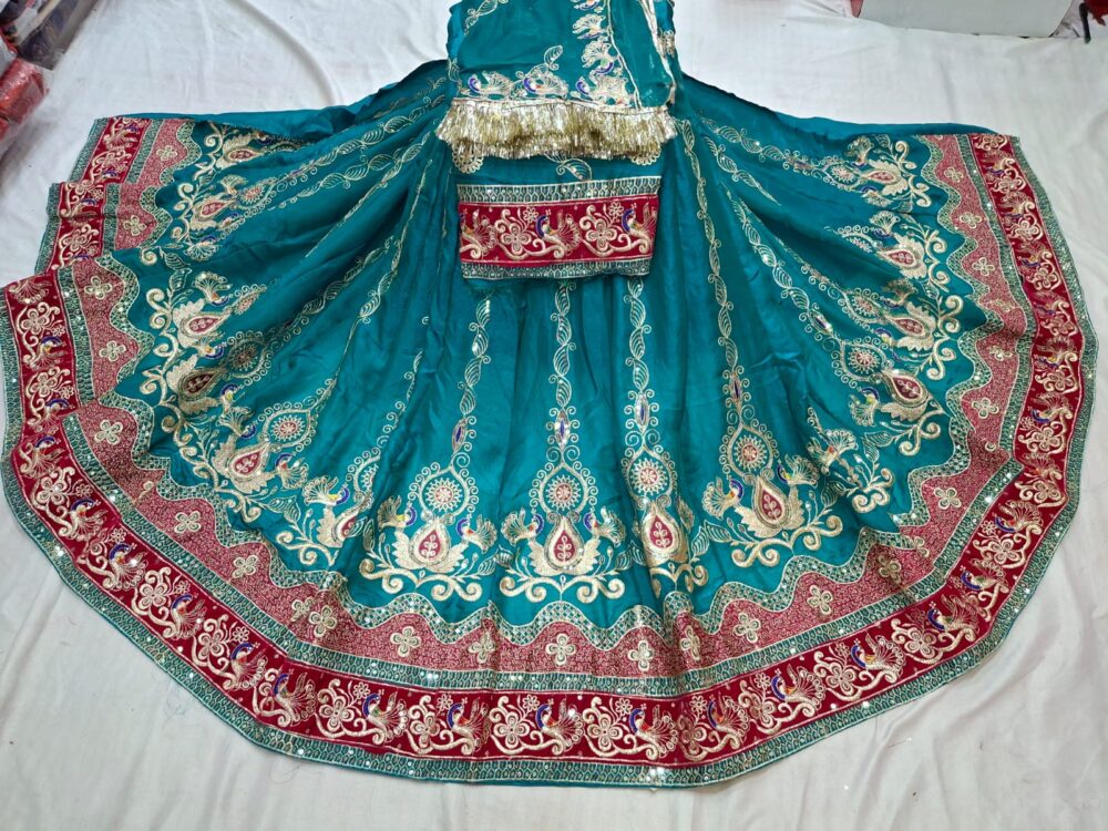 ** | Elegant Vintage Lehenga Poshak | ** - Image 5