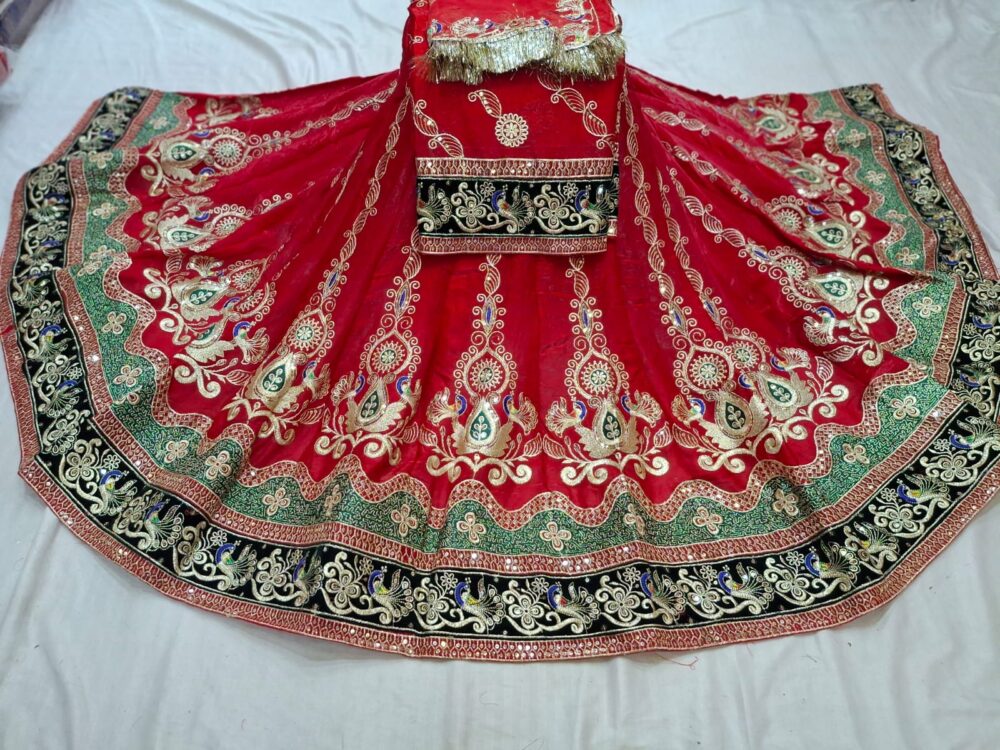 ** | Elegant Vintage Lehenga Poshak | ** - Image 6