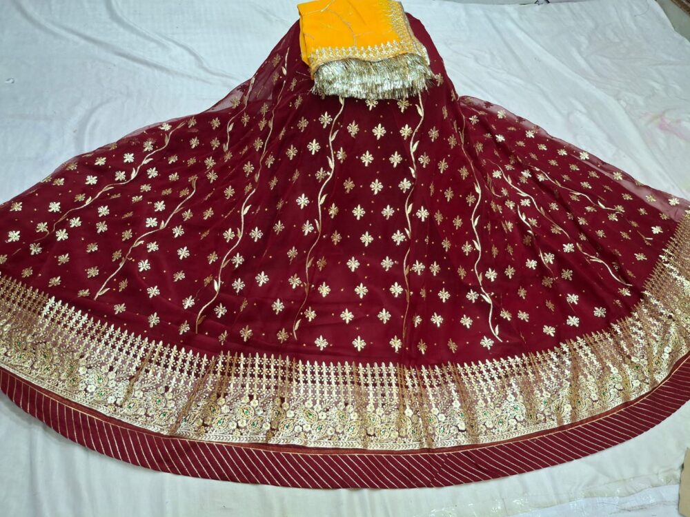 🌸 Full Heavy Work I Half Pure Rajputi Poshak 🌸 - Image 11