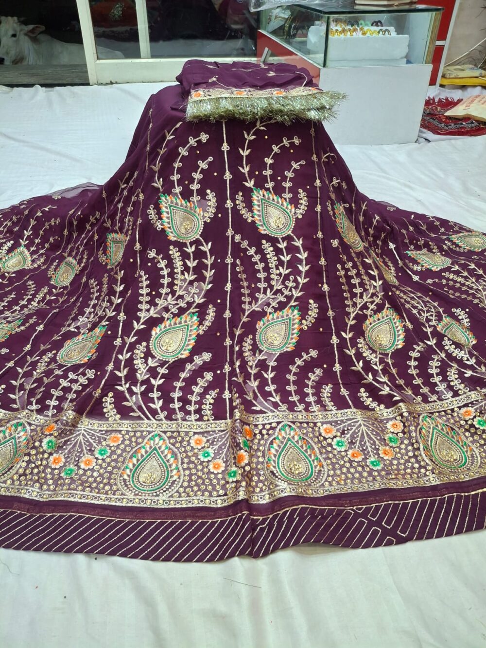 🌸 Full Heavy Work I Half Pure Rajputi Poshak 🌸 - Image 4