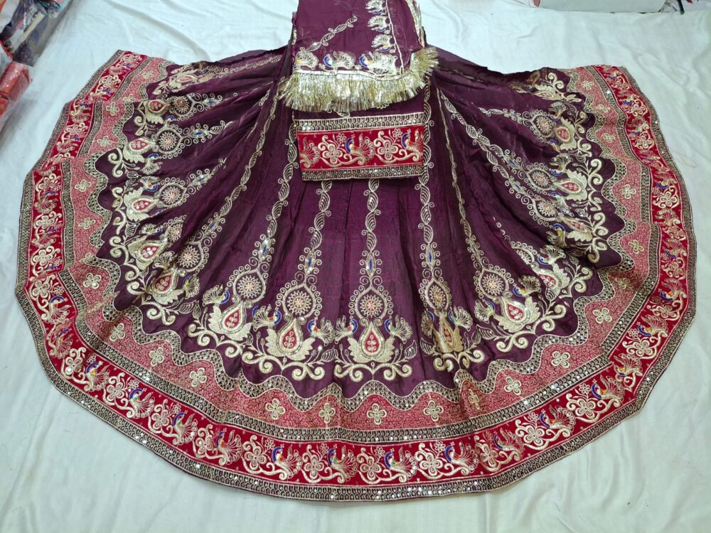 ** | Elegant Vintage Lehenga Poshak | ** - Image 8
