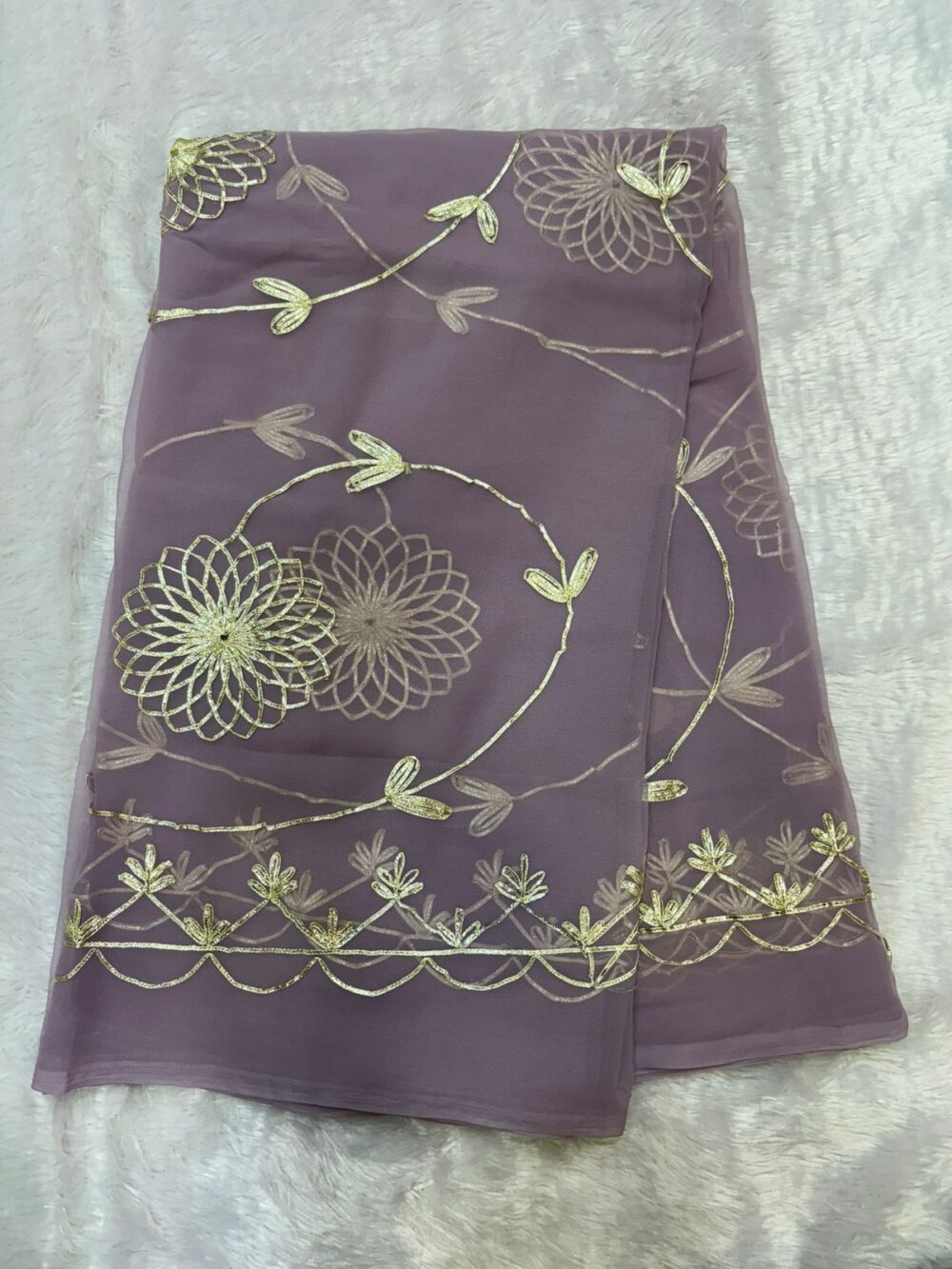 Handcrafted Kaachi Gota Full Jaal Saree (Royal Georgette) - Image 9