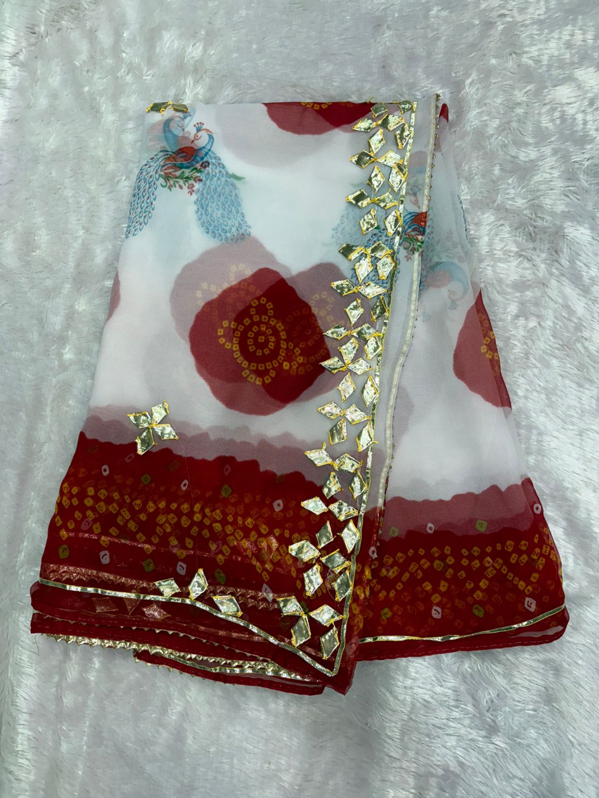 👑 Faganiya Royal Georgette Saree 👑 - Image 2